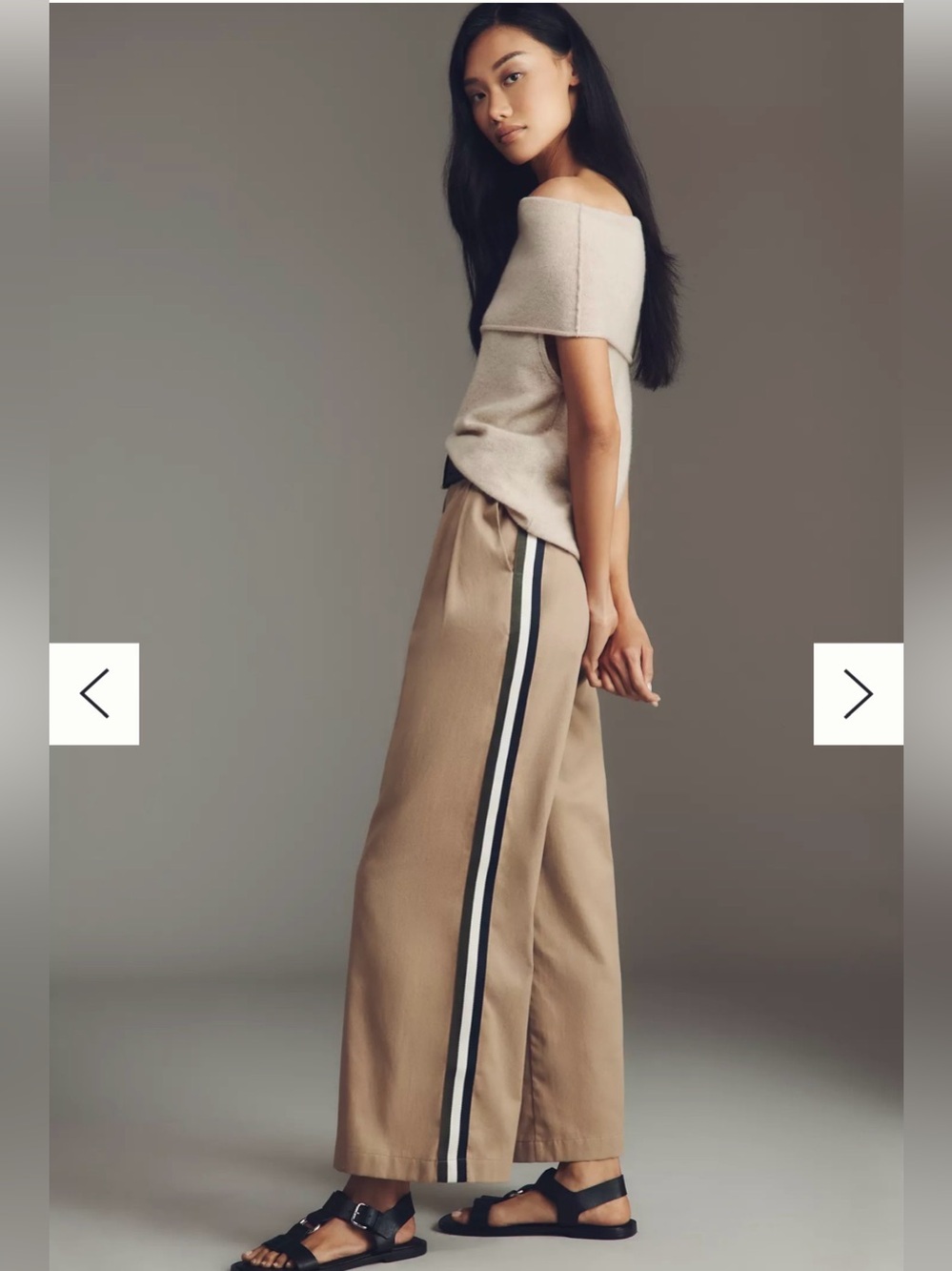 Maeve Pleated Trouser Track Pants Wide Leg  Size 8 New